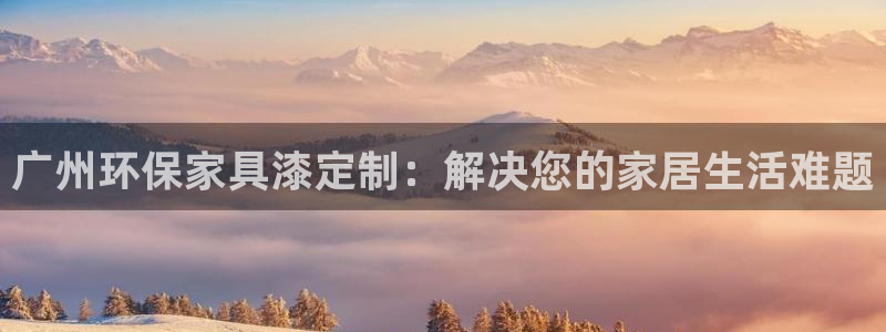 杏宇注册地址：广州环保家具漆定制：解决您的家居生活难题